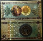 One Dollar Bitcoin 24k Gold Plated Gold Banknote 
