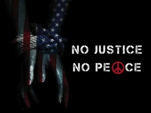 No Justice No Peace Poster Bürger Menschenrechte Schild Druck - Bild 1 von 5