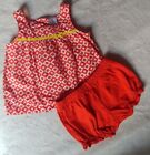 Carters Baby Girl Red Sleeveless Dress With Bloomer Shorts New 3 Months