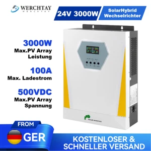Solar Hybrid Wechselrichter Reiner Sinus 3000W 6000W Inverter MPPT 100A 500VDC - Bild 1 von 14