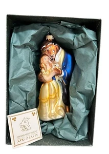 Adorno Krebs Glas Lauscha La Bella y la Bestia Parques Disney Hecho en Alemania - Imagen 1 de 8