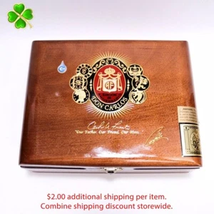 Caja de cigarros de madera vacía Don Carlos Belicoso 8" x 6,25" x 3,25" - Imagen 1 de 10