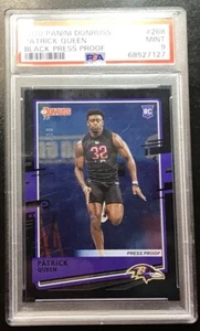 2020 Donruss Rookie Press Proof Black /10 Patrick Queen #268 Rookie PSA 9 POP 1 - Picture 1 of 3