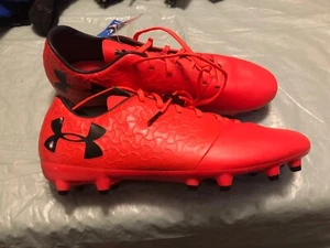 Under Armour Men's Magnetico Pro Frim Ground Soccer Cleat, Red, Size 11 NEW NWT - Picture 1 of 7