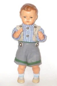 Old Bruno Schmidt Doll 33cm Boy Doll Poupee Dolls Trademark Heart Bube - Picture 1 of 22