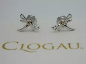 Welsh Clogau Silver & 9ct Rose Gold Damselfly Peridot Stud Earrings - Picture 1 of 3