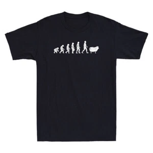 Evolution of Sheep Shirt Funny Wake Up Sheeple Sheep Farmer Shepherd Men T Shirt - Picture 1 of 6