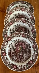 DE COLECCIÓN Johnson Bros Su Majestad 4 PLATOS DE CENA Inglaterra Turquía Acción de Gracias Usado en Excelente Condición - Imagen 1 de 6