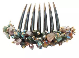 Side Comb French Twist Hair Comb Hair Accessories Ornamented On Top With Stone - Picture 1 of 6