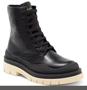 Valentino by Mario Valentino Ivana Womens Leather Combat Boot Black Size 37 US 7 - Picture 1 of 2