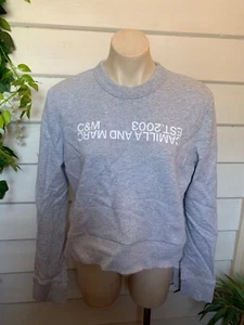 CAMILLA and Marc Grey Logo Jumper Cotton Size 8 - Picture 1 of 8