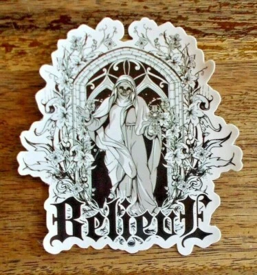Sticker Decal " Believe " Glossy Look Stickerbomb Skateboard Laptop - Image 1 of 2