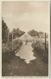 RAILWAY CONVALESCENT HOME, ASCOG MANSION, KITCHEN GARDEN - Bute Postcard  - Picture 1 of 2