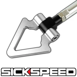 FRONT BUMPER SPORTS TRACK RACING STYLE TOW HOOK FOLDING TRIANGLE SCION POLISHED - Picture 1 of 1