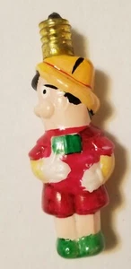 Vintage Disney PINOCCHIO Christmas Figural Light Bulb Milk Glass 3.25" WORKING! - Picture 1 of 2