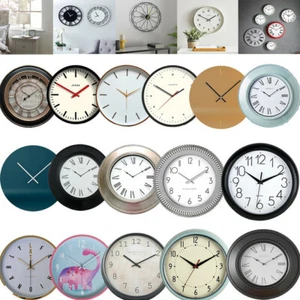 Modern Design Outdoor Garden Wall Clock Big Roman Numerals Quartz Home Bedroom - Picture 1 of 93