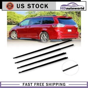 For 2011-2020 Toyota Sienna Weatherstrip Window Moulding Trim Seal Belt 4pc - Foto 1 di 5