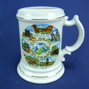 Taza de bigote de colección MCM colorida Royal Gorge Colorado Denver taza de café recuerdo - Imagen 1 de 10