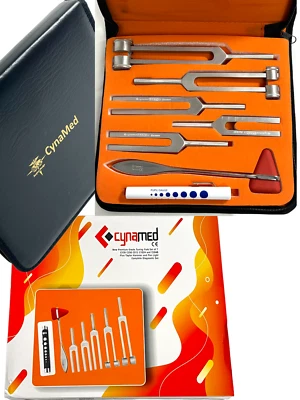 CYNAMED NEW Tuning Fork Set Medical Surgical Chiropractic Physical Diagnostic Instrument