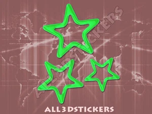 Calcomanía adhesiva 3D con cúpula de resina estrellas verde claro - Imagen 1 de 1