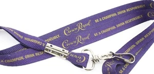 Crown Royal Whiskey Schlüsselband Hergestellt in den USA Umhängeband Schlüsselanhänger Party Ausweis Abzeichen Halter  - Bild 1 von 6