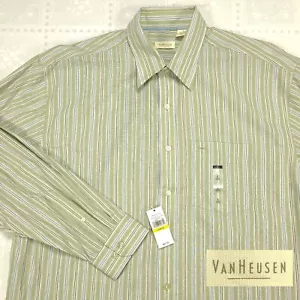 Van Heusen Mens Shirt Size L Large Button Down New with Tags NWT Sport Shirt L02 - Picture 1 of 12