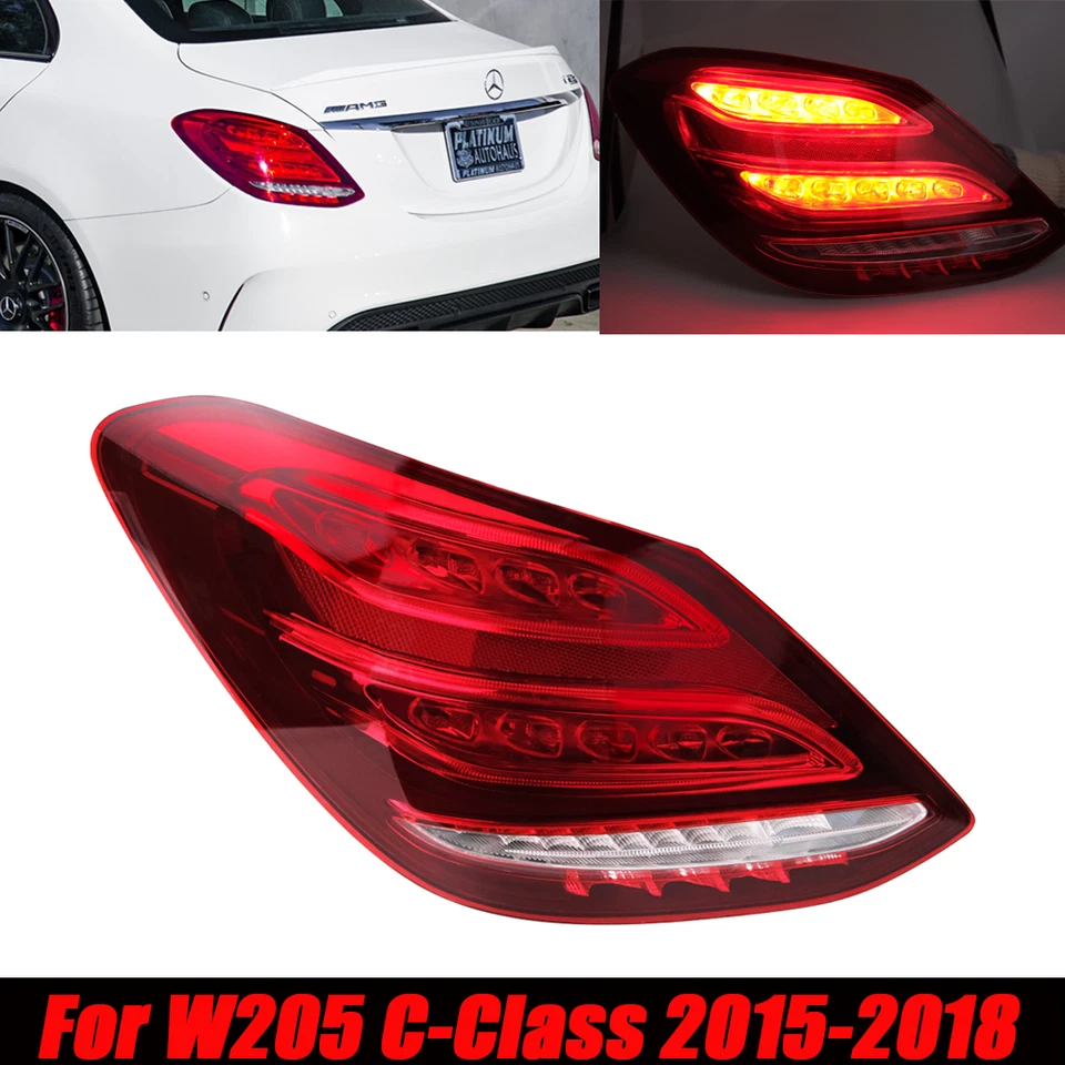 Left Driver Tail Light For 2015-18 Mercedes Benz C-Class W205 C300 LED Taillight - Image 1 of 4