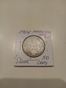 1904 H Newfojundland 50 Cents SILVER, LOW MINTAGE. - Picture 1 of 2