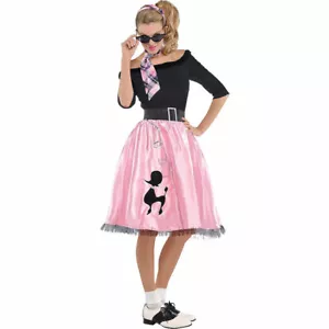 WOMEN'S MISS SOCK HOP SWEETIE POODLE SKIRT '50s RETRO DRESS COSTUME SMALL 2-4 - Picture 1 of 3