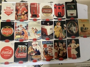 19 Coca Cola Coke $2.00 Sprint Phone Cel Card Set 1995- free shipping - Picture 1 of 2