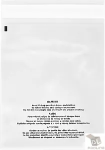 500 8x10 1.5 Mil Bags Resealable Clear Suffocation Warning Poly OPP Cello Bag - Picture 1 of 5