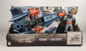 Mattel 2017, Justice League, Batman + Batcopter, confezione originale, #HB314 - Foto 1 di 4