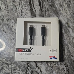 3-Foot USB-C Male to USB-C Male Cable, Black, USB 3.1 Gen 2, 10Gbps Superspeed+ - Photo 1/2