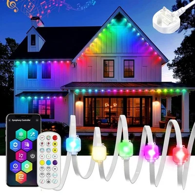 RGBIC Outdoor Eaves Lights Permanent Smart App Remote LED DIY Scene Modes Lamp - Image 1 of 4