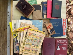 Group Rare Antique Books & Ephemera Comics US Grant Longfellow Almanac Military - Foto 1 di 18