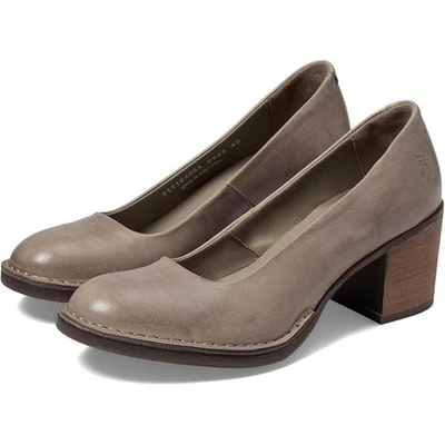 Zapatos de vestir FLY London para mujer 39/8,5 cuero topo Bery104fly tacón bloque BR18-7 Foto 1 de 4