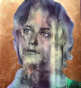 Meg Ryan.An Original Painting By Ro West. W/COA - Picture 1 of 5