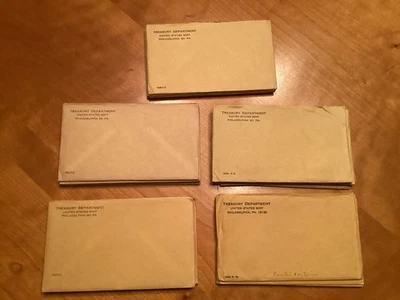 Lot (25) 1960, 1961, 1962, 1963, 1964  US Mint Proof Set Envelope - NO Coins - Image 1 of 2
