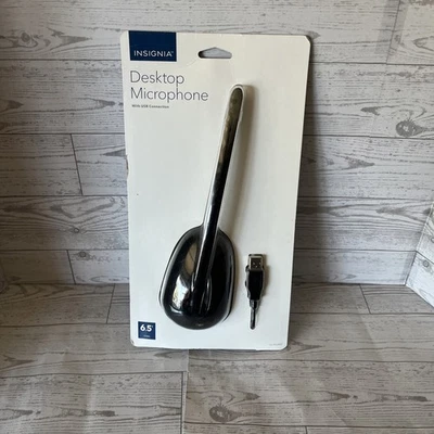 Insignia Desktop Microphone 6.5’ W/ USB Connection Brand New/Sealed - Image 1 of 4