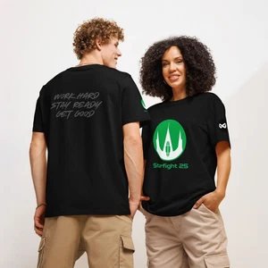 Starfight 25 - Unisex organic ribbed neck t-shirt - Picture 1 of 39