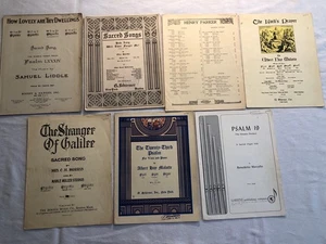 VTG 1910s/1920s/1930s/1960s Sacred Sheet Music Lot of 7 - Picture 1 of 16