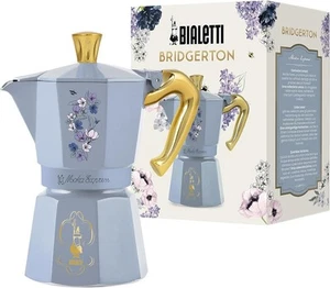 Bialetti – Moka Express Bridgerton: Iconic stovetop Espresso 6 Cup, Blue - Picture 1 of 4