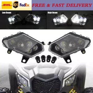 LED Headlight Headlamp Fits for Can Am Maverick X3 XRS XDS Max Turbo R 2017-2023 - Picture 1 of 16