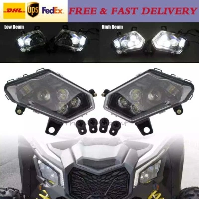 LED Headlight Headlamp Fits for Can Am Maverick X3 XRS XDS Max Turbo R 2017-2023 - Bild 1 von 4