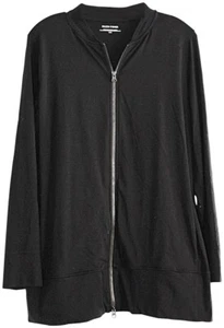 Eileen Fisher - Flight Jacket -Organic Cotton Stretch, Black, M - $209 Excellent - Imagen 1 de 9
