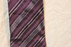 Alfani Dress Neck tie 100% silk purple, silver