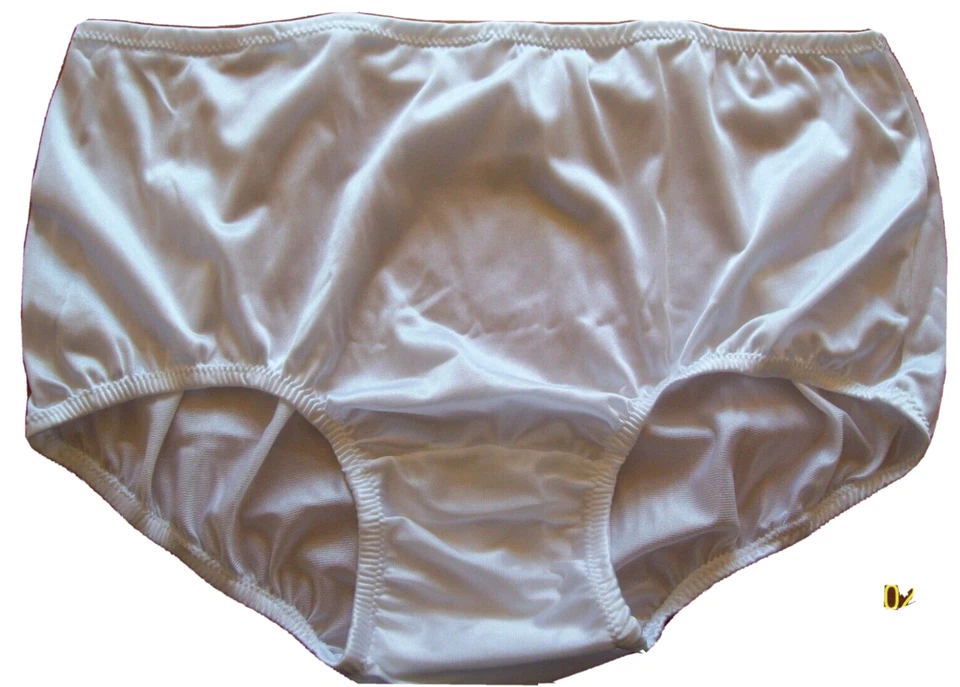 BRAGUITA TRICOT NYLON BLANCO 2 capas entrepierna más ancha * calzoncillo recubierto * 40 - 48" 3x ** Foto 1 de 1