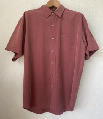 TravelSmith rojo manga corta abotonada para hombre XL Foto 1 de 4