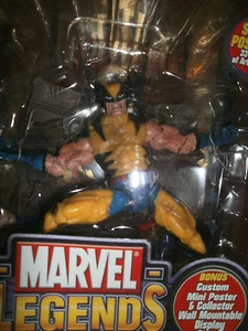 MARVEL LEGENDS SERIES 3 III YELLOW WOLVERINE FIGURE W/GOLD WOLVERINE MINI POSTER - Picture 1 of 5