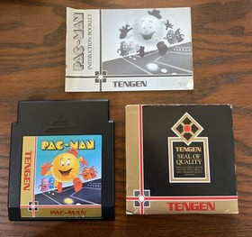 Pac-Man Tengen NES Nintendo Game With Gray Manual And Box Very Nice